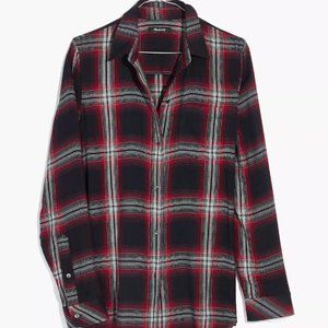 Madewell Ex-Boyfriend Rollins Plaid Flannel XS